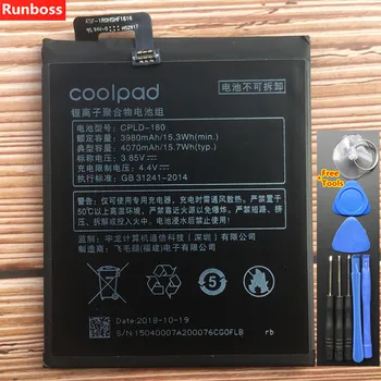 Runboss Originale Nye CPLD-180 Batteri Til Coolpad LeEco Cool Changer S1 C105-8 4070mAh + Værktøjer 0