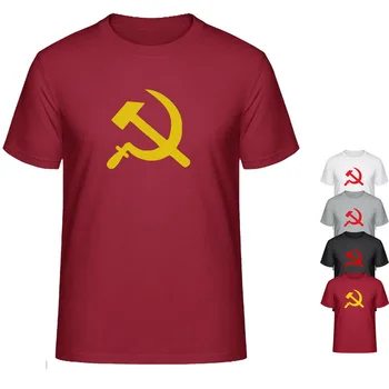 Russisk Hammer Og Segl - Sovjetiske Rusland Herre Tee Bomuld Blanding T-Shirt ?Seneste Nye Stil T-Shirt 0