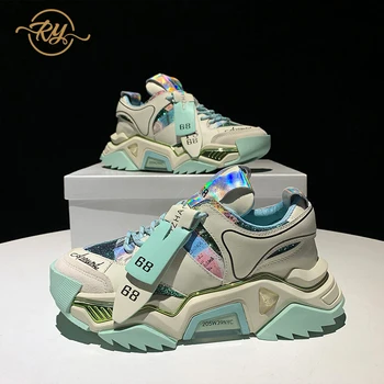 RY-RELAA dame sko i Ægte Læder sneakers 2020 mode platform sneakers luksus sko kvinder ins chunky sneakers tidevandet ny 5421