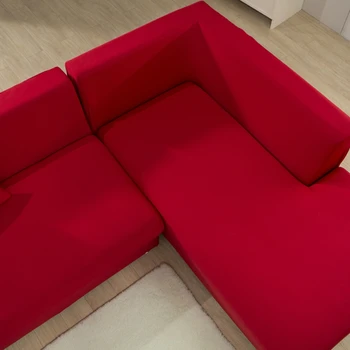 Rød ensfarvet elastisk hjørne sofa dækning for stue,multi-størrelsen universal strække sofa sofa dækning,sofa slipcovers billige 15553