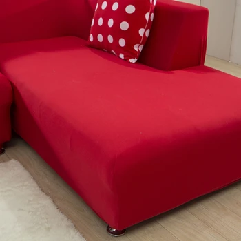 Rød ensfarvet elastisk hjørne sofa dækning for stue,multi-størrelsen universal strække sofa sofa dækning,sofa slipcovers billige 2