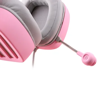 S21 Hovedtelefoner Pink Sød Pige Bunny Ører Headset Med Støjreduktion Spil Lytte Song Hovedtelefoner 4