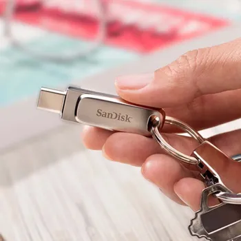 SanDisk SDDDC4 Ultra-Luxe USB 3.1 512 gb Flash-Drev Type C 256 GB Dual Pendrive 128GB 32GB, 64GB Metal Type EN OTG Flash-Drev 2