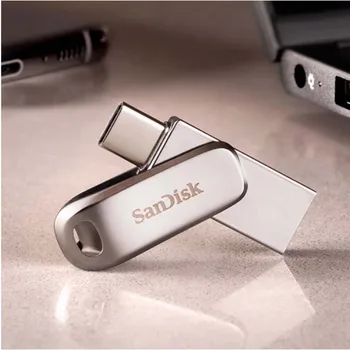 SanDisk SDDDC4 Ultra-Luxe USB 3.1 512 gb Flash-Drev Type C 256 GB Dual Pendrive 128GB 32GB, 64GB Metal Type EN OTG Flash-Drev 5
