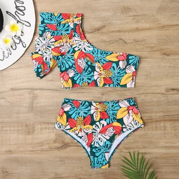 Sexet Bikini Badetøj Kvinder Badedragt Push Up Bikini Sæt Brasilianske Biquini 2020 Kvindelige Print Ene Skulder Beach Wear, Badetøj 5