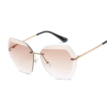 Sgyouwant Pink Gradient Uindfattede Solbriller Til Kvinder Overdimensionerede Briller, Nye Mode Solbriller Kvindelige Sommer Rejser Væsentlige 1