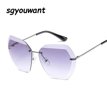 Sgyouwant Pink Gradient Uindfattede Solbriller Til Kvinder Overdimensionerede Briller, Nye Mode Solbriller Kvindelige Sommer Rejser Væsentlige 5