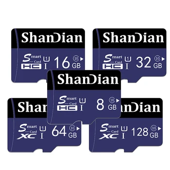 Shandian Reelle Kapacitet Orange Micro sd-kort med høj hastighed 32GB, 8GB 16GB 4GB hukommelse kort gratis kort adapter pakke 1