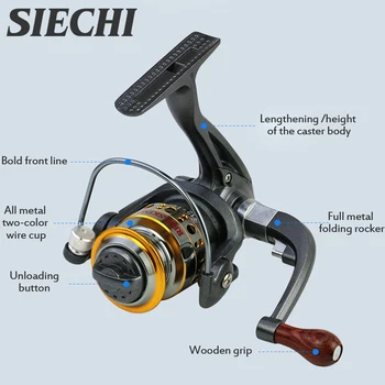 SIECHI Metal fiskehjul Spole over Havet Roterende Hjul 5.2:1 Karpe Fiskeri-Arkføderen Spinning Hjul med hjulet 4