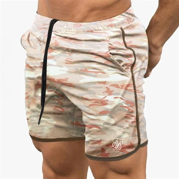 Sik silke trænings-og camouflage shorts til mænd sommeren fitness træning mænds åndbar net quick-tørring sportstøj jogging beach shorts 2