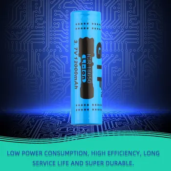 Sikker 18650 3,7 V 12000mAh Genopladeligt Li-ion Batteri til LED Lommelygte Lommelygte Rød Shell Lave Tilbagevendende Drift 1