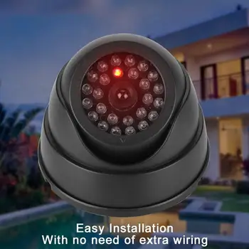 Sikkerhed Fake Kamera Røde Blinkende LED-Lys-Gratis Advarsel Klistermærke Indendørs Udendørs Simulering Videoovervågning Sikkerhed Kamera 27897