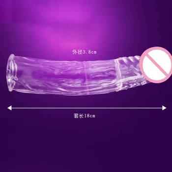 Silikone Genanvendelige Kondomer Udvide Bløde Pik Ring Mandlige Penis Extension Ærmer sexlegetøj til Manden
