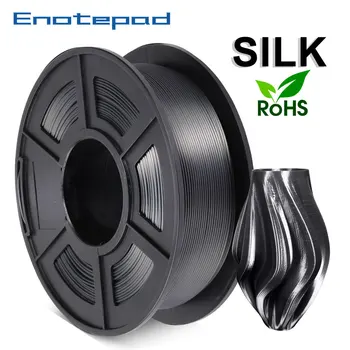 SILKE PLA Black tangle gratis 1.75 mm 3D-printer Filament Tolerance +/-0.02 mm ingen boble Med Vakuum pose pakning 2