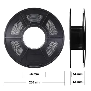 SILKE PLA Black tangle gratis 1.75 mm 3D-printer Filament Tolerance +/-0.02 mm ingen boble Med Vakuum pose pakning 4