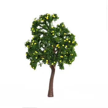Simulering Frugt Model Træ Grønne Anlæg Toy Tre Farver Frugt, 10stk Sand Tabel Gøre Miniature Landskab Arkitektur Tog 0