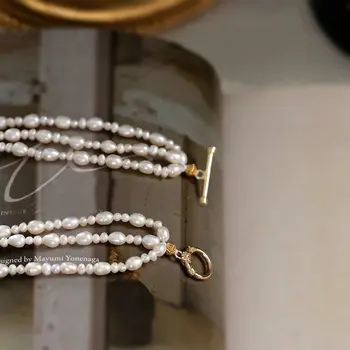 SINZRY udsøgt dame smykker håndlavet tre lag naturlige perle vintage perle halskæder chokers
