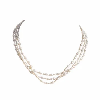 SINZRY udsøgt dame smykker håndlavet tre lag naturlige perle vintage perle halskæder chokers 4
