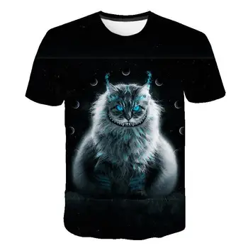Siyah ve beyaz kedi T-shirt sevimli kedi dase 3DT t-Shirt elenceli kedi gmlek T-shirt yaz Casual kadn st T-shirt 0