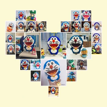 Skaberen Dukke Mini Diamant Partikler Dorami Doraemon Blå Fat Man Miniblocks Skaberen byggesten Søde BrickHeadz Legetøj For børn 5