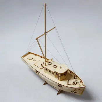 Skibet embly Model Diy Kits Træ sejlbåd 1:50 Skala Dekoration Toy Gave 5