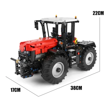 SKIMMEL KING 17020 Techni Bil APP RC Moroized Traktor Med Roller Packer Harrow Tekniske Dele byggesten Legetøj Gaver 0
