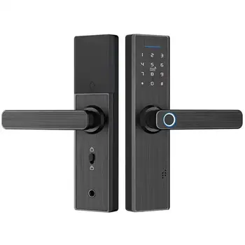 Smart Doorlock Sikkerhed Biometrisk Lås, Fingeraftryk Lås Intelligent Lås Med Password RFID-Kort Tuya App 1