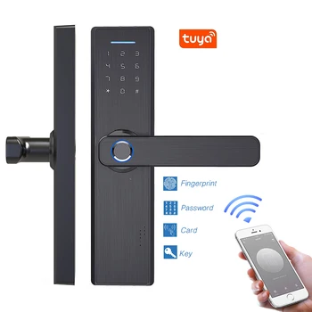 Smart Doorlock Sikkerhed Biometrisk Lås, Fingeraftryk Lås Intelligent Lås Med Password RFID-Kort Tuya App 2