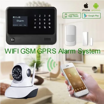SmartYIBA APP Control Trådløse GSM WIFI Sikkerhed i Hjemmet tyverialarm System Sirene WIFI IP-Kamera Røg, Brand-Sensor, Smarte Stik 1