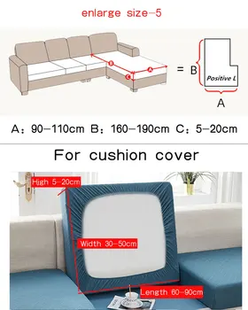 Sofa Pude Dække Polyester Slipcover Til Stuen Funiture Protector Sædehynde Elastisk Solid Farve 3