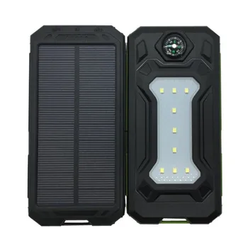Solar Power Bank Real 20000 mAh Dual USB Eksterne USB-Vandtæt Polymer Batteri Oplader Udendørs Lampe Powerbank Ferisi 2