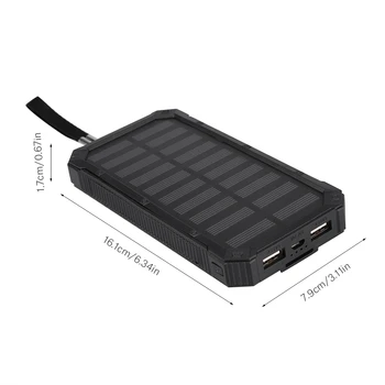 Solar Power Bank Tilfælde, Hurtig Opladning Dual USB Polar Mobile Power Bank Tilfælde DIY Kit 20000mAh Batteri, IKKE INKLUDERET 4