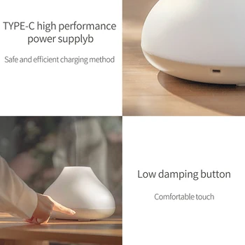 Solove Ultralyd Luftfugter USB-Genopladelige Air Aroma Diffuser Aromaterapi Nat Lys Mute Tåge Timing Befugtningsapparater 4