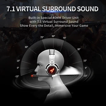 Somic G941 Gaming Headset 7.1 Virtual Surround Sound Hovedtelefoner med Mikrofon Stereo hovedtelefoner vibrere til PC Laptop 3795
