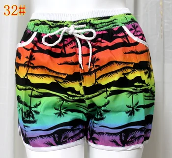 Sommeren kvinders sports shorts beach shorts, badebukser Stranden bukser Beach shorts Flerfarvet print 2