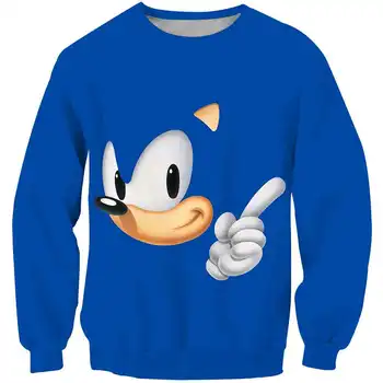 Sonic the Hedgehog Kids Vinter hot salg Sweatshirt polyester Barn Dreng Pige Tegnefilm Mønster Sweatshirts Fall Vinter Tøj 4