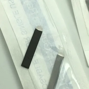 Sort 0.20 mm Flex 16 u Tebori Microblading nåle Permanent Makeup Tatovering Nål 16 Flex U-Form Klinger til Øjenbryn Manuel Pen 3