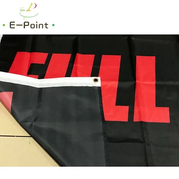 Sort Baggrund Red Fuld Sende Flag 2*3 ft (60*90cm) 3 ft*5ft (90*150 cm) Størrelse Julepynt til Hjem Flag Banner 0