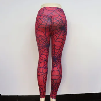 Spider Web Problemfri Leggings Kvinde Yoga Bukser Digital Udskrivning Elastisk Træning, Sport, Fitness, Høj Talje Sweatpants Bomuld 3