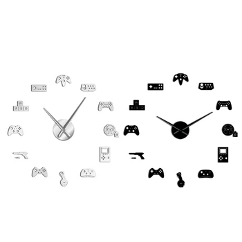 Spil Controller Video Diy Gigantiske Wall Clock Spil Joysticks Klistermærker Gamer Væg Kunst, Video Gaming Tegn Dreng, Soveværelse, Værelse Decor Spil 5