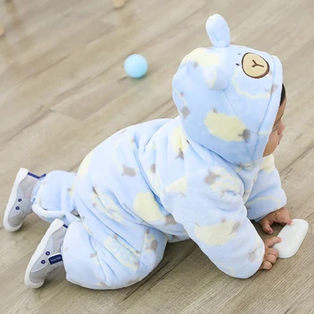 Spædbarn Baby Sparkedragt Efterår Og Vinter Buksedragt Nye Født Tøj Hætteklædte Toddler Baby Tøj Søde Dyr Romper Baby Kostumer 1