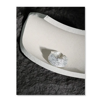 S'STEEL Uregelmæssige Ringe Til Kvinder 925 Sterling Sølv Minimalistisk Design Personlig Justerbar Ring Bague Argent Fine Smykker 3