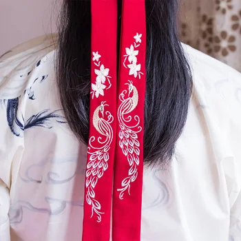 Stil Bianhua Hanfu broderet hår band Super fe Manzhu Shahua hår reb Kinesisk stil kostume hår tilbehør kvindelige 4