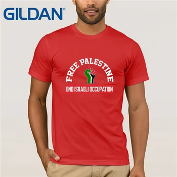 Stil herre t shirtsFashion Bomuld T-Shirt Gratis Palæstina Afslutte den Israelske Besættelse Dt Voksen T-Shirt Tee 1