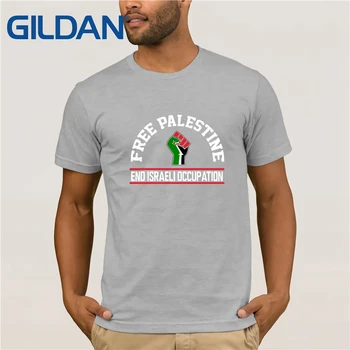 Stil herre t shirtsFashion Bomuld T-Shirt Gratis Palæstina Afslutte den Israelske Besættelse Dt Voksen T-Shirt Tee 3