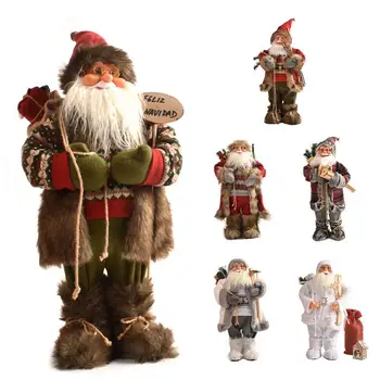 Stor Størrelse Jul Optrækkelige Dukker Santa Claus, Sne Mand, Elk Legetøj Cmas Figurer Julegave Til Kid Red Cmas Træ Ornament 5