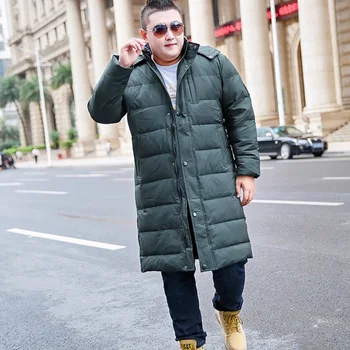 Store størrelse til mænd ned jakke vinter fedt ned jakke mænd er store størrelse lange afsnit plus size tykke mænd 2