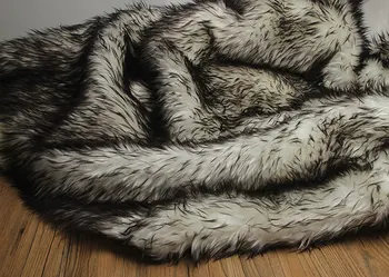 Stranden uld fox fur imiteret blød pels stof til vinter frakke pudebetræk vest Pels krave 5cm langt hår plys pels tissu telas 8099