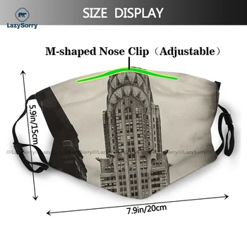 Støv Genanvendelige Voksen Chrysler Ansigt, Mund Maske Mode Polyester Mønster Facial Maske Med Filter 2