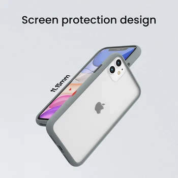 SUAIOCE Stødsikkert Kofanger Gennemsigtig Silikone Phone Case For iPhone-11 Pro Max antal Soft TPU Back Cover Til iPhone X XS Antal XR Sag 0